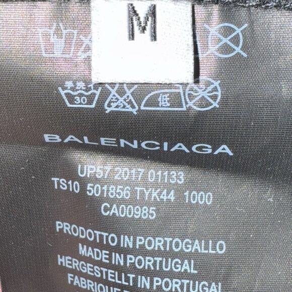 Balenciaga Authentic Men's Black T-Shirt with Rainbow Logo Size Medium - Picture 4 of 5